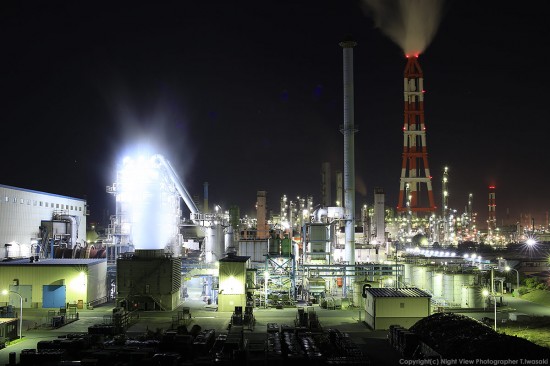茨城県神栖市・砂山都市緑地からの工場夜景