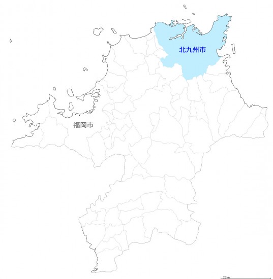 北九州の地図